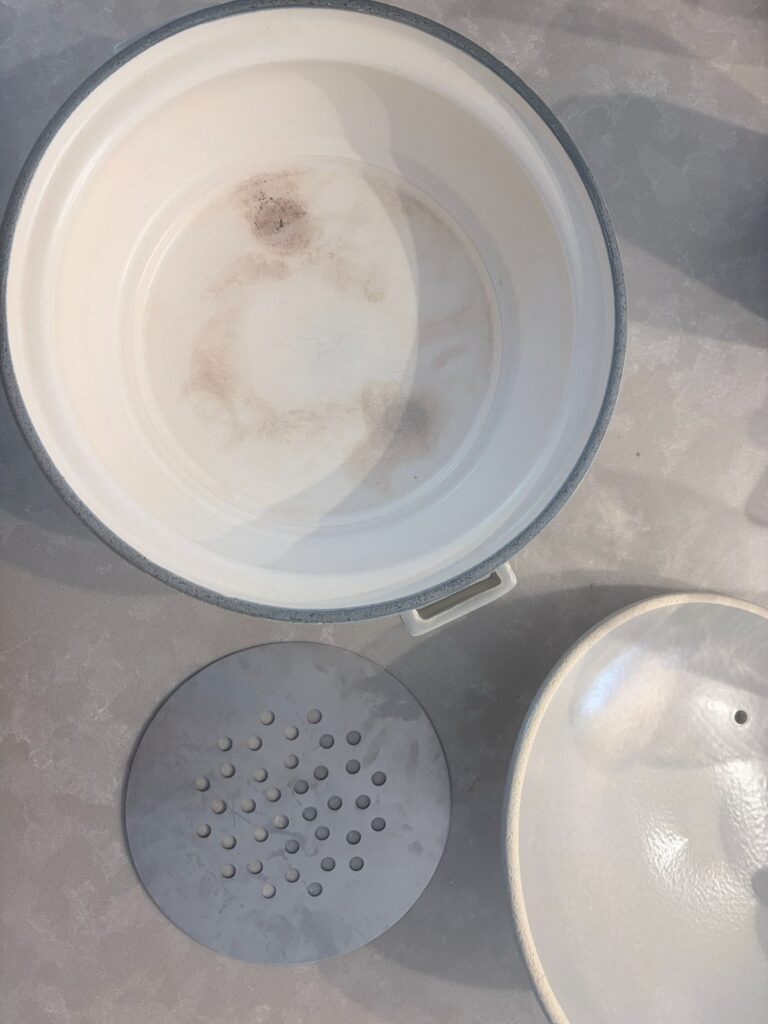 Best donabe: a Banko-ware donabe with its steamer insert removed